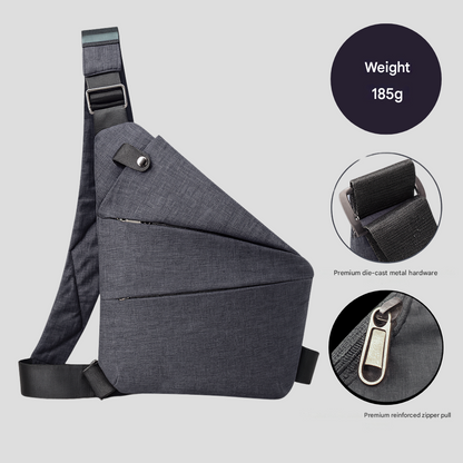 Crossbody Sling Bag with RFID Blocking & Cut-Proof Strap – Hidden Zipper Security Pack for Travel, Commute & Everyday Carry