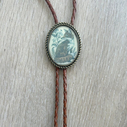Western Bolo Tie with Frog Banjo Player Slide | Adjustable Leather Cord Neckwear | Resin & Metal Design for Men & Women | Country Music