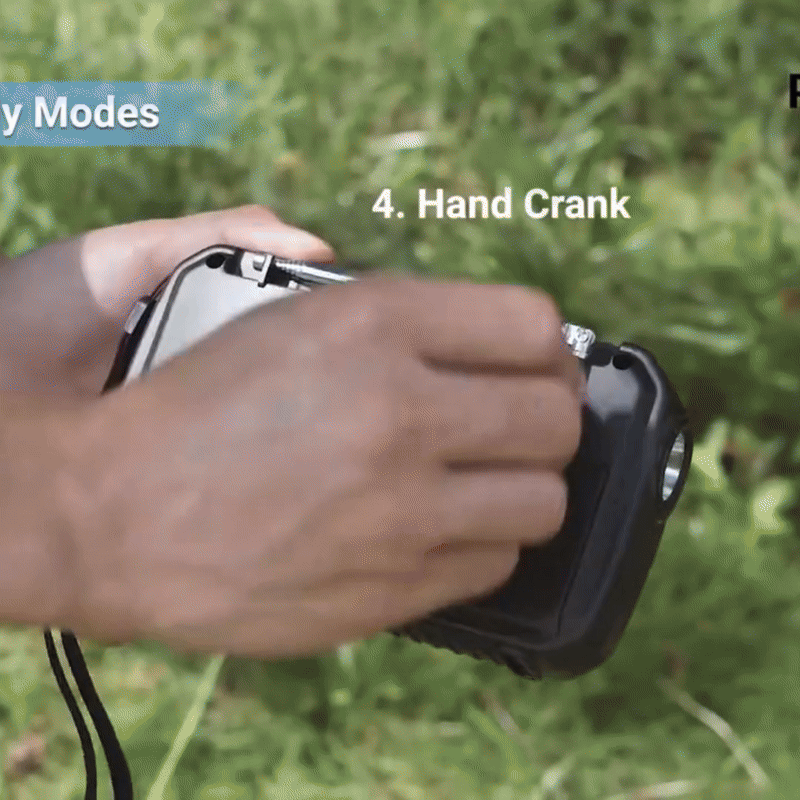 Portable AM FM Radio, Emergency Radio with Solar Panel, Hand Crank Radio with Solar Power Bank and LED Flashlight