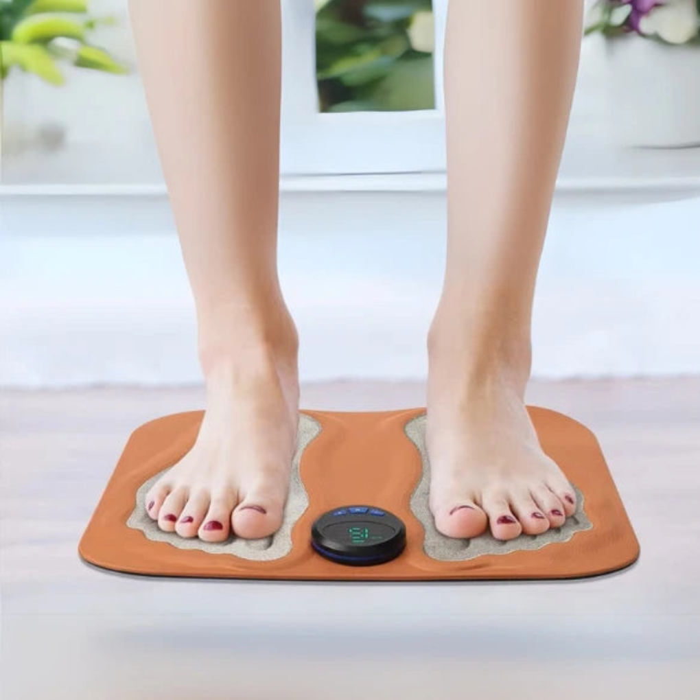EMS Foot Stimulation Mat | Compact Design with Customizable Intensity | Versatile Foot Mat for Instant Relaxation