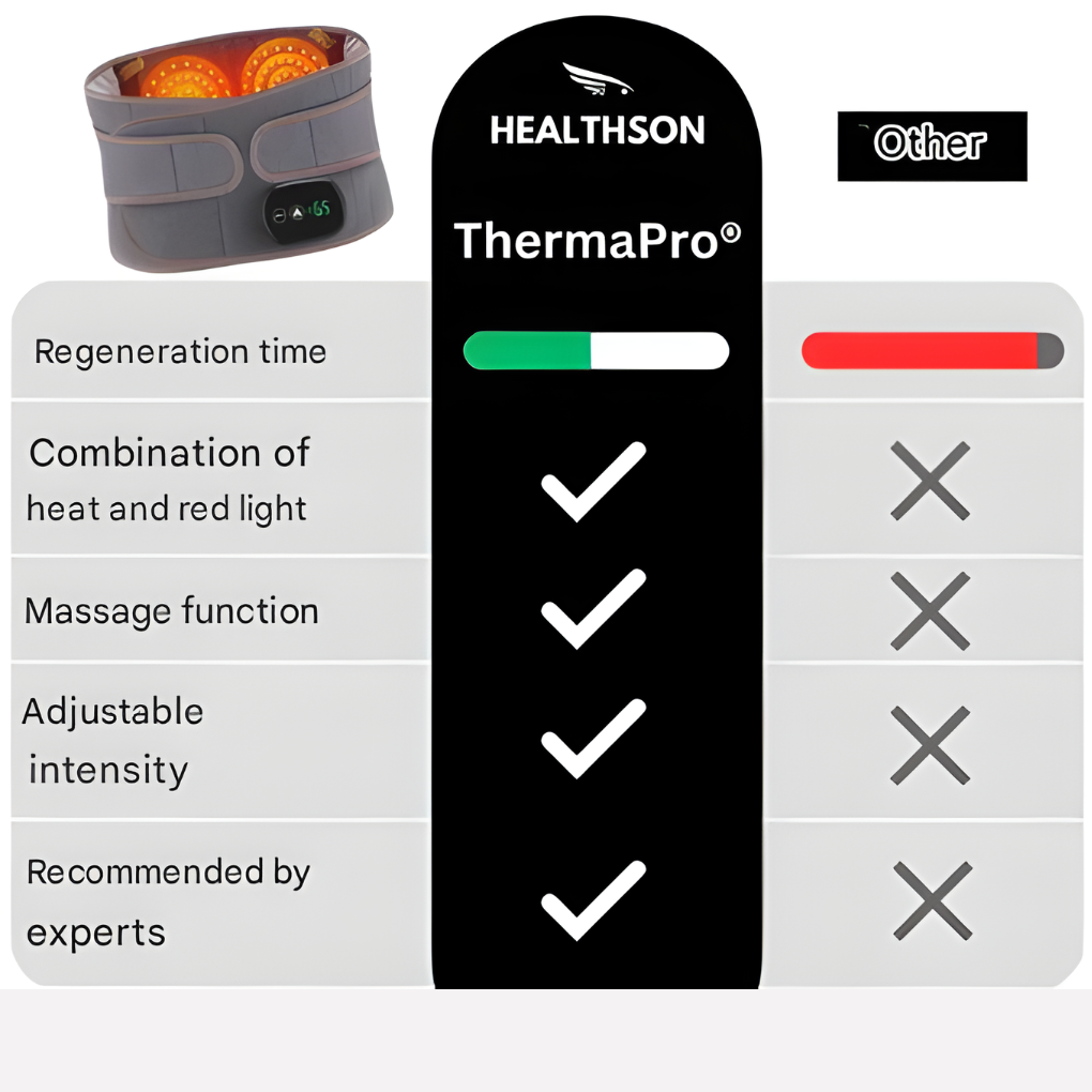 Wearclo | Massage Belt with Red Light & Heat Therapy for Muscle Relief