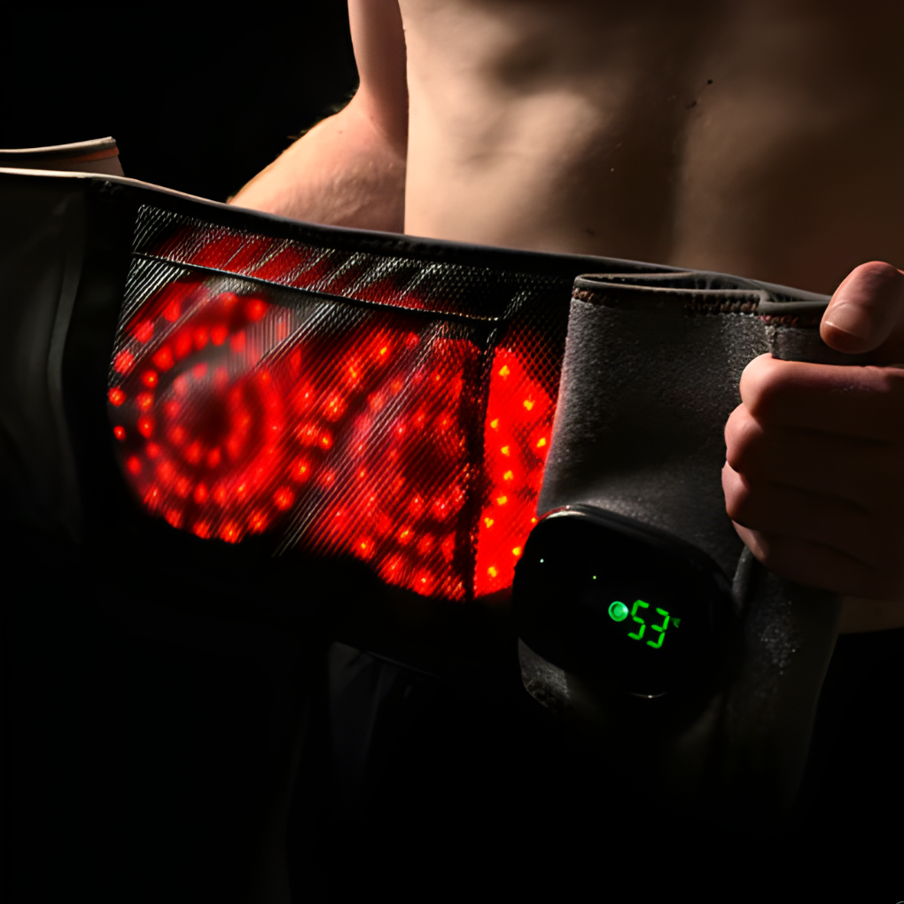 Wearclo | Massage Belt with Red Light & Heat Therapy for Muscle Relief