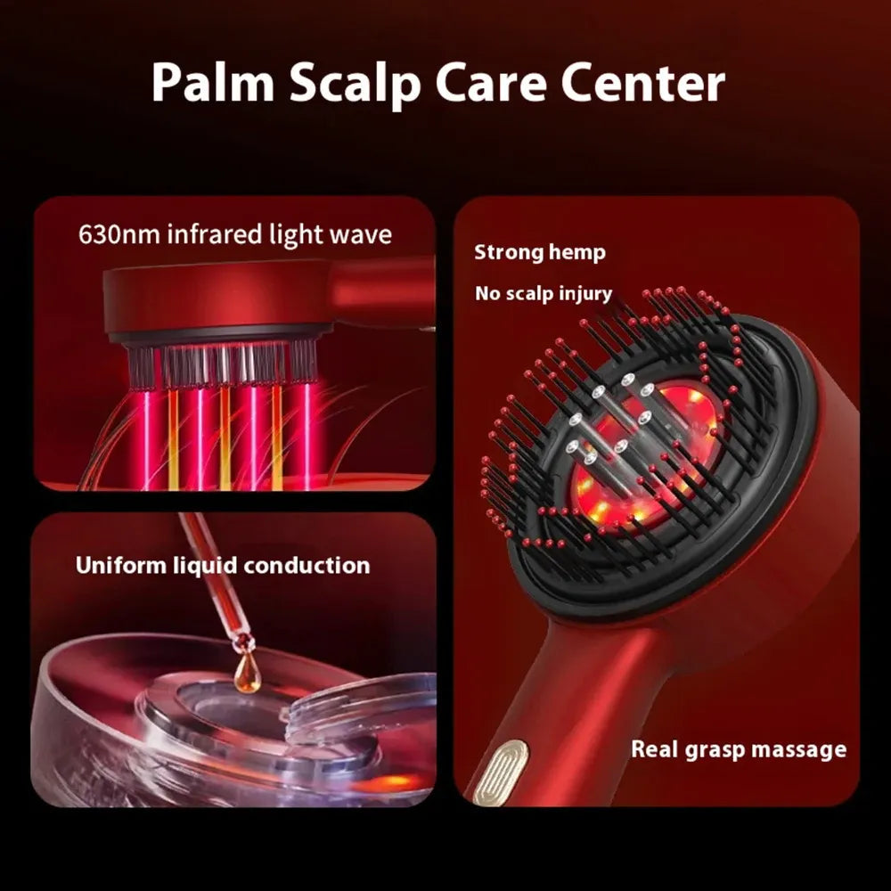 Scalp Massager for Hair Growth with Microcurrent & Red Light Therapy | Stimulate Follicles for Thicker, Healthier Hair