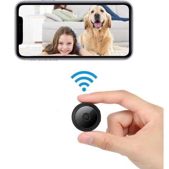 Compact WiFi Security Camera 1080P HD Indoor Outdoor Night Vision Motion Detection Live Audio Video Streaming Wireless Mini Surveillance