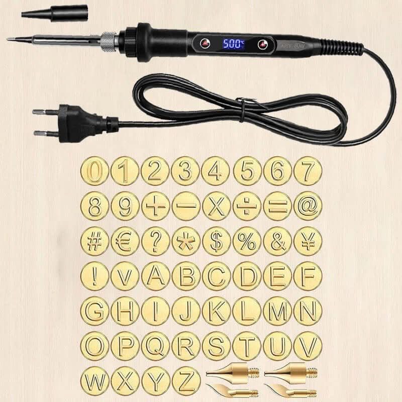 Adjustable Temperature Pyrography Tool Kit for Wood, Leather & Metal