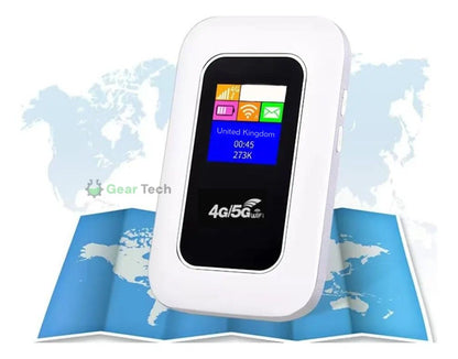 Portable 5G Wi-Fi Router | High-Speed Connection with Long Battery Life | Compact Internet Access for Travel & Home Use