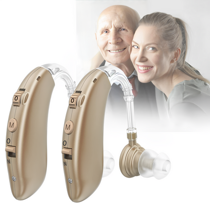 USB Rechargeable BTE Sound Amplifier with Adaptive Noise Filtering Technology for Daily Clarity & Comfort