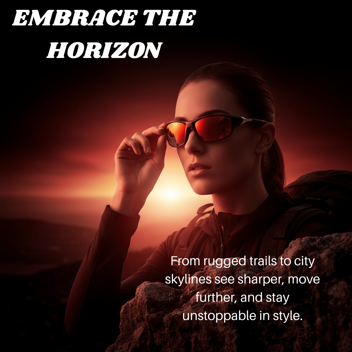 Polarized Sunglasses, UV400 Sunglasses for Sports, Lightweight Durable Sunglasses with Full Frame and Rubberized Temples