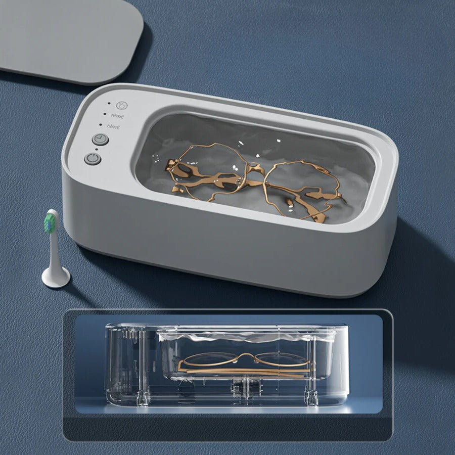 Ultrasonic Smart Cleaner | Deep Cleaning Device with Eco-Friendly Design | Rapid Cycle for Effortless Jewelry and Eyewear Care