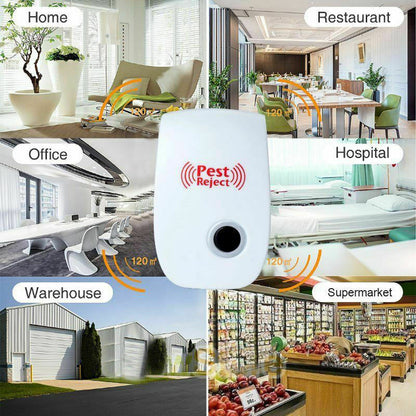 Outdoor Ultrasonic Squirrel Deterrent Device for Yards Gardens Patios Garage Chemical-Free Rodent Control Covers 800 Sq Ft Safe for Pets