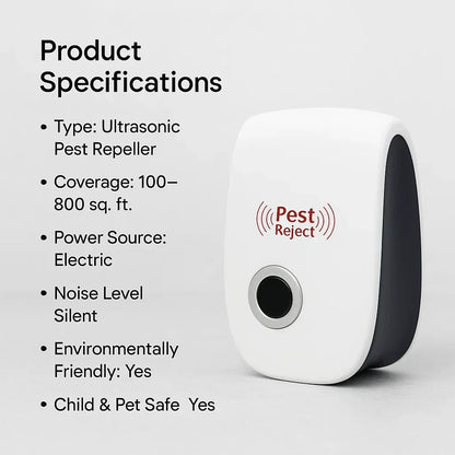 Outdoor Ultrasonic Squirrel Deterrent Device for Yards Gardens Patios Garage Chemical-Free Rodent Control Covers 800 Sq Ft Safe for Pets