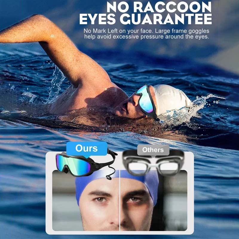 Premium Silicone Swimming Goggles with Panoramic Vision & Anti-Fog Lenses for Adults | Pool & Open Water | Unisex Fit