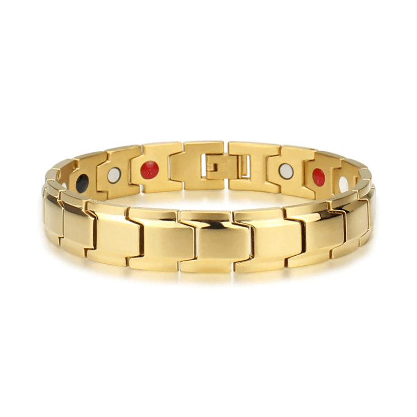 Stainless Steel Wellness Bracelet with Embedded Magnets for Daily Comfort & Style | Men's & Women's Accessory for Active Living