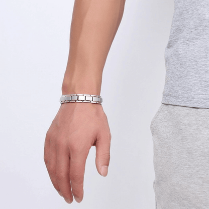 Stainless Steel Wellness Bracelet with Embedded Magnets for Daily Comfort & Style | Men's & Women's Accessory for Active Living