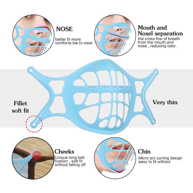 Internal Face Cover Support Frame for Comfortable Breathing & Lipstick Protection