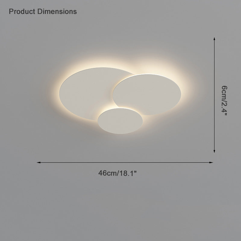 Flush Mount LED Ceiling Light Fixture 31.5×28 in Dimmable Remote Control White Acrylic Modern Disc Design for Bedroom Living Room Bathroom 1