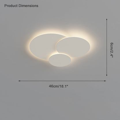 Flush Mount LED Ceiling Light Fixture 31.5×28 in Dimmable Remote Control White Acrylic Modern Disc Design for Bedroom Living Room Bathroom 1