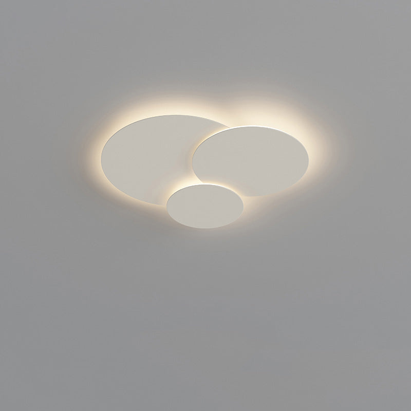 Flush Mount LED Ceiling Light Fixture 31.5×28 in Dimmable Remote Control White Acrylic Modern Disc Design for Bedroom Living Room Bathroom 1