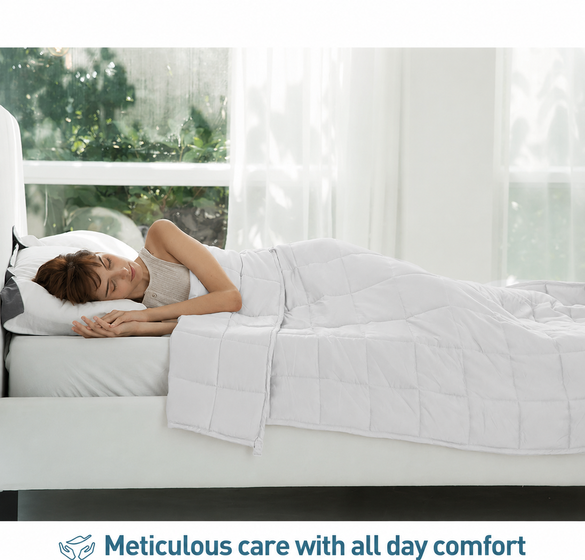 Cozy Comfort | Weighted Blanket for Adults with Cooling Fabric | Breathable All-Season Design for Ultimate Relaxation