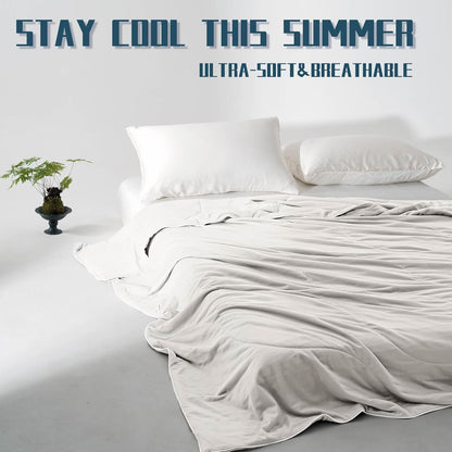Cooling Comforter Set | Lightweight Cooling Blanket with Cooling Pillowcases | Moisture-Wicking Fabric for Hot Sleepers