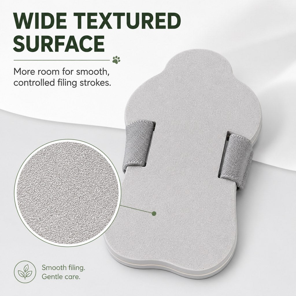 Ortekor Quiet Handheld Pet Nail File Board for At-Home Dog & Cat Nail Care - Blade-Free, No Charging