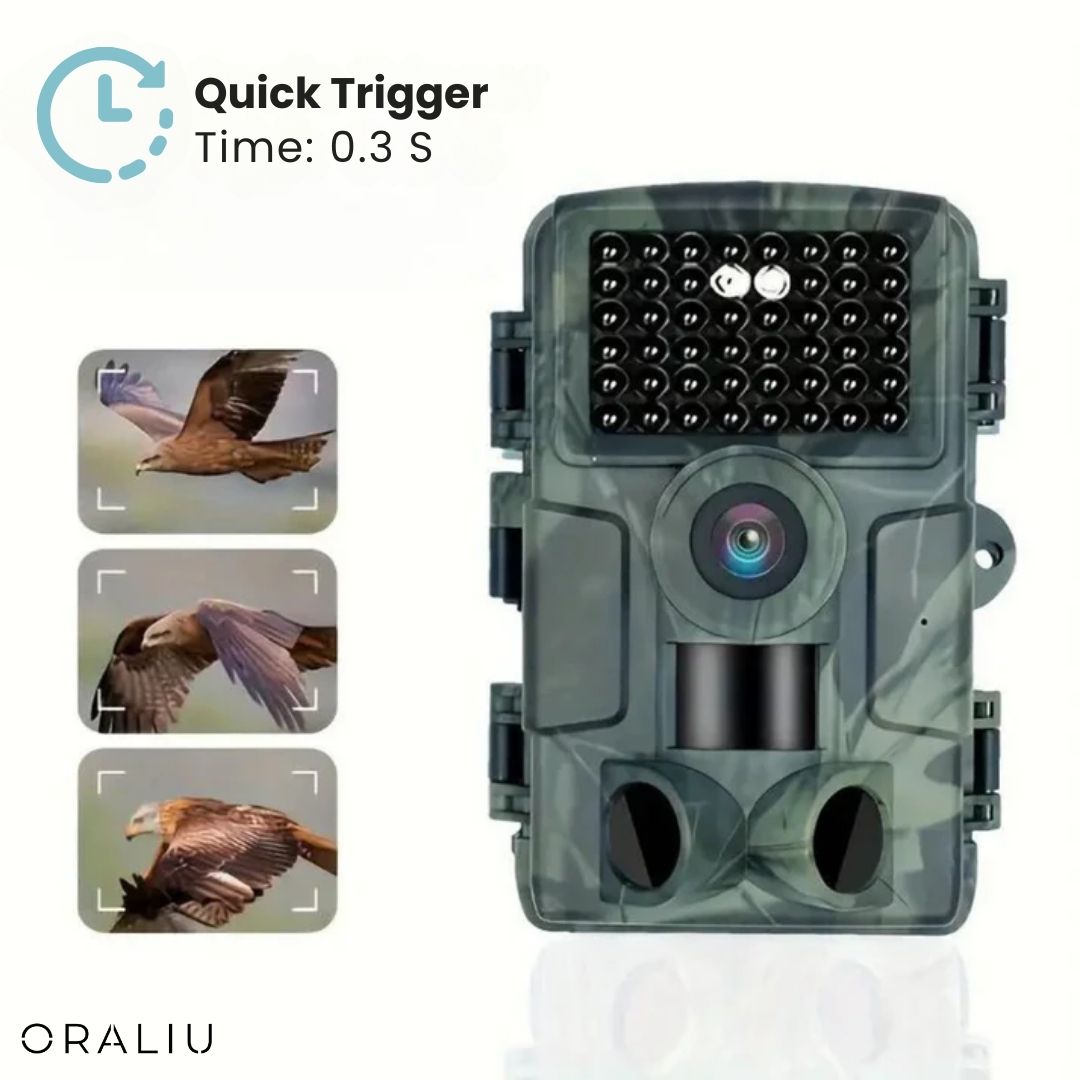 60MP Trail Camera with 4K Video Recording, Night Vision & Smartphone App – Waterproof Wildlife Monitoring System for Hunting, Property