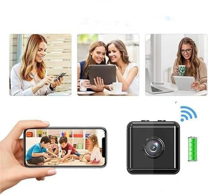 Compact HD Security Camera with Night Vision, Motion Alerts & Rechargeable Battery for Indoor & Outdoor Use