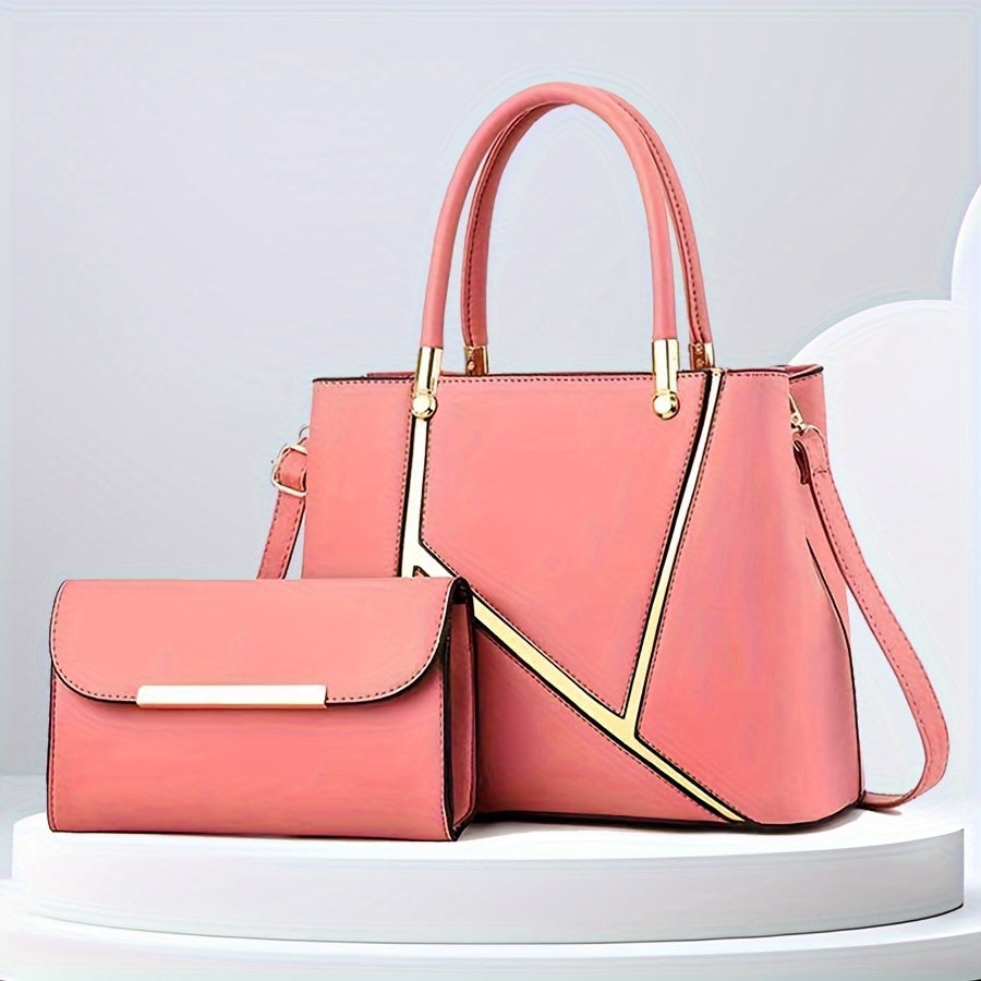Dual-Bag Combo with Shoulder Tote & Compact Messenger for Women – Everyday Versatility & Multi-Pocket Storage