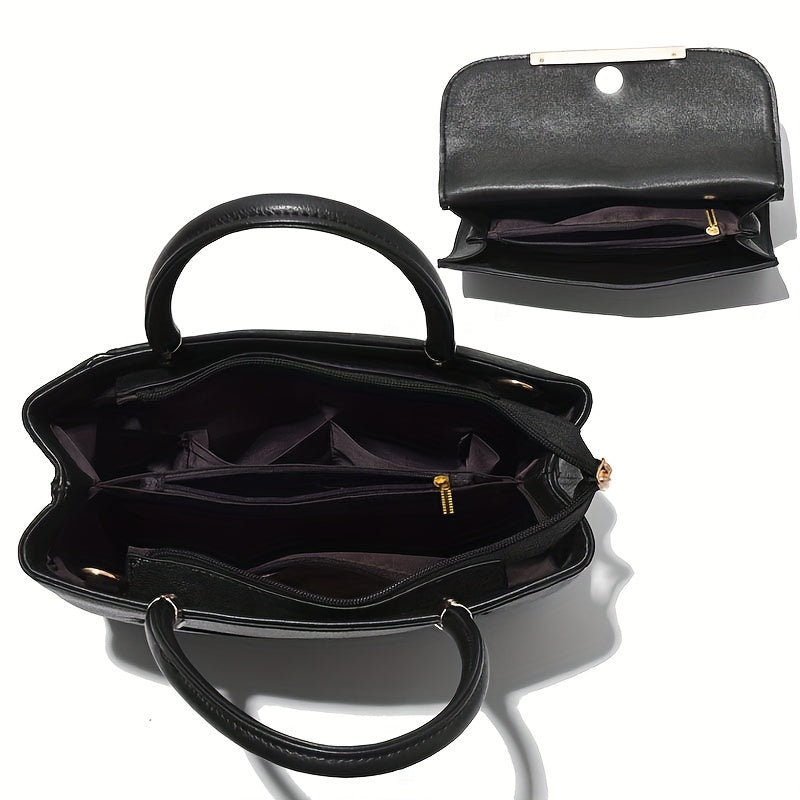 Dual-Bag Combo with Shoulder Tote & Compact Messenger for Women – Everyday Versatility & Multi-Pocket Storage