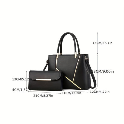 Dual-Bag Combo with Shoulder Tote & Compact Messenger for Women – Everyday Versatility & Multi-Pocket Storage