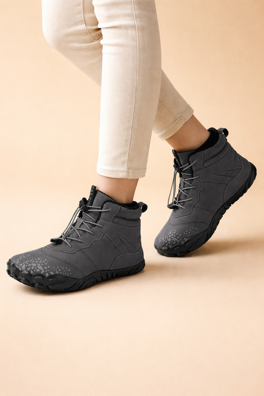 Women's Waterproof Minimalist Winter Boots – Zero-Drop Flexible Sole for Unrestricted Toe Movement & Outdoor Traction