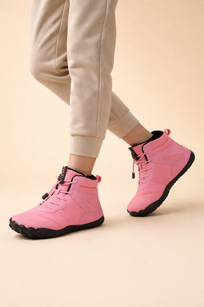 Women's Waterproof Minimalist Winter Boots – Zero-Drop Flexible Sole for Unrestricted Toe Movement & Outdoor Traction