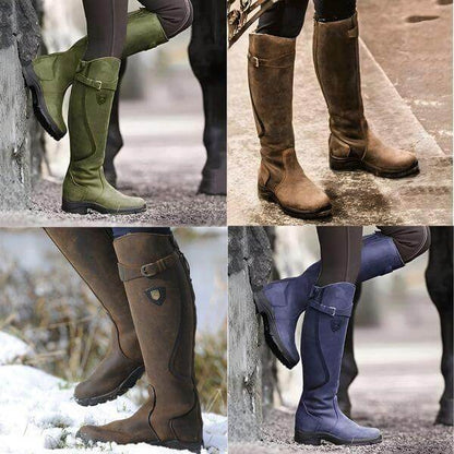 Knee-High Cold-Weather Riding Boots for Women – Insulated, Waterproof & Slip-Resistant