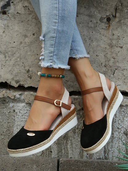 Orthopedic Platform Sandals for Women with Arch Support – Lightweight Espadrille Wedge Slip-On Shoes for All-Day Comfort