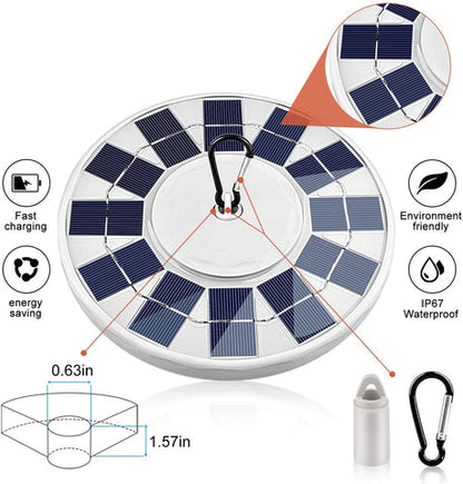 Solar Flag Pole Light with 128 Bright LEDs - Upgraded Version