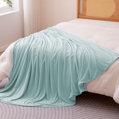 Cooling Comfort | Reversible Lightweight Blanket for Hot Sleepers | Soft Thin Throw for Bed & Couch
