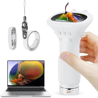 Kids Digital Microscope with 1000X Zoom, HD Camera & PC Connectivity for STEM Learning & Outdoor Discovery