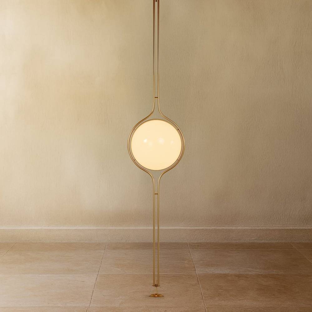 Tension-Mount Light Column 98-110 in Tall Acrylic Tower Lamp for Living Room Studio Entry Ambient Glow Decorative Standing Fixture